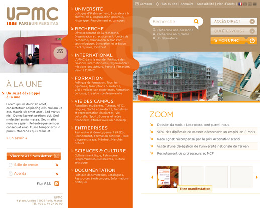 Page accueil UPMC